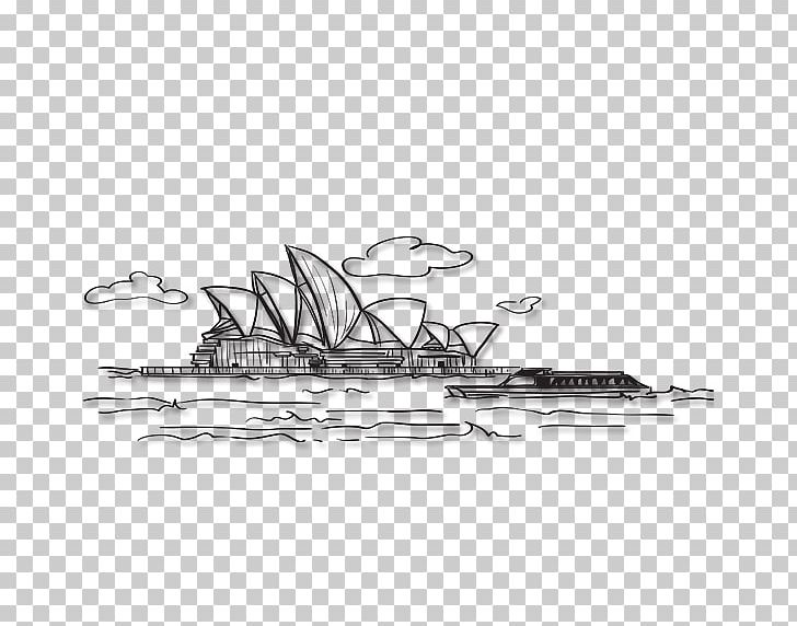 Sydney Opera House London Illustration PNG, Clipart, Apartment House, Architecture, Black, Black And White, Building Free PNG Download