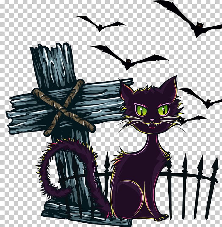 Black Cat The Halloween Tree Jack-o'-lantern PNG, Clipart,  Free PNG Download