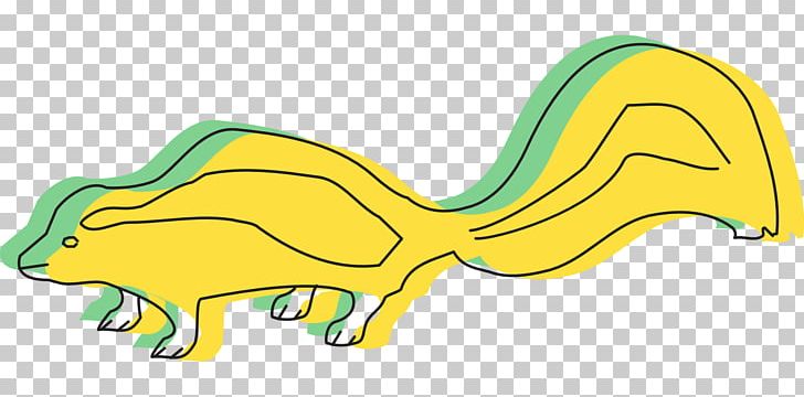 Yellow Skunk Green PNG, Clipart, Animal, Animal Figure, Animals, Carnivoran, Cartoon Free PNG Download