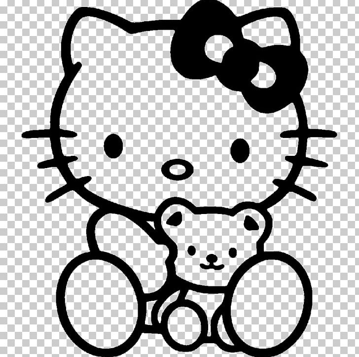 Hello Kitty Name Tag Sanrio PNG, Clipart, Artwork, Black, Black And White, Cartoon, Character Free PNG Download