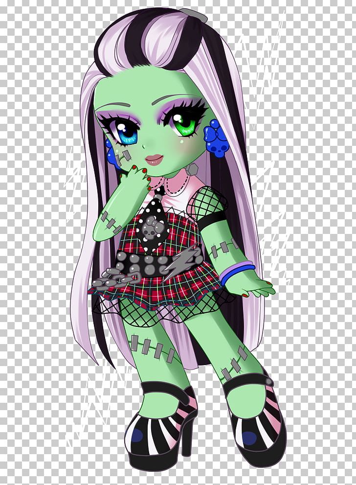 Frankie Stein Drawing Monster High Character PNG, Clipart, Anime, Art, Black Hair, Character, Coloring Book Free PNG Download
