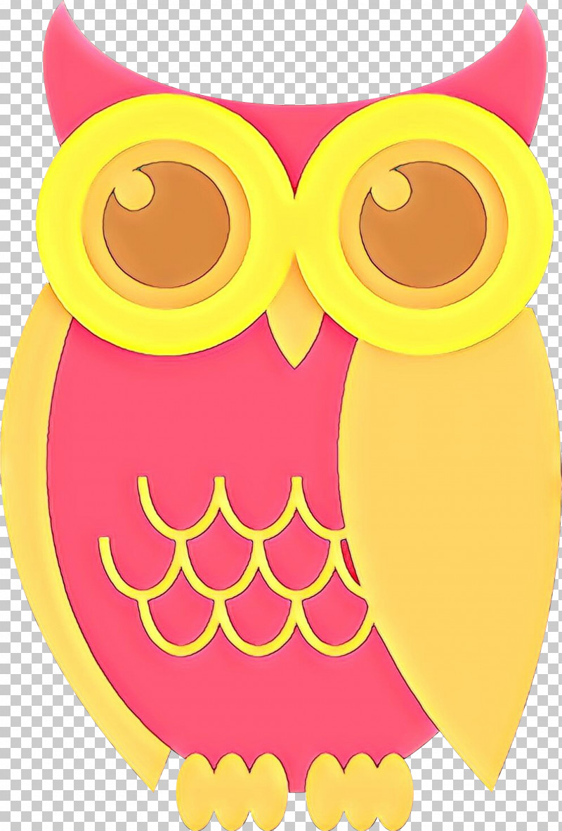 Owl Yellow Bird Of Prey Bird Pink PNG, Clipart, Bird, Bird Of Prey, Owl, Pink, Yellow Free PNG Download