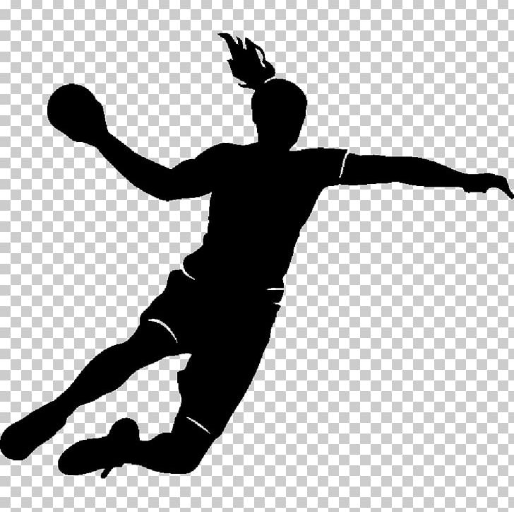 Handball Sport Wall Decal Sticker PNG, Clipart, Arm, Athlete, Black, Black And White, Clip Art Free PNG Download