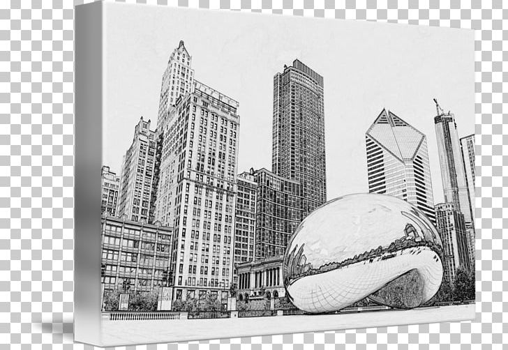 Cloud Gate Millennium Park Skyline Drawing Willis Tower PNG, Clipart, Art, Artwork, Black And White, Building, Canvas Free PNG Download