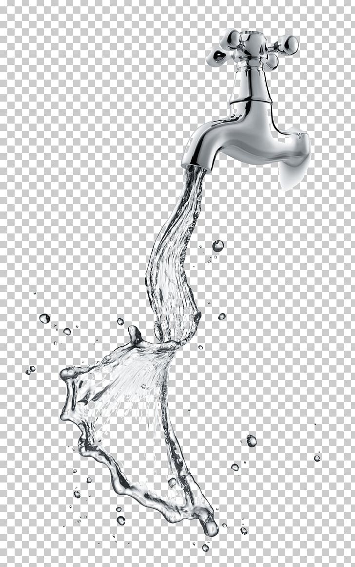 Tap Water Drinking Water Water Treatment PNG, Clipart, Arm, Art, Artwork, Black And White, Drawing Free PNG Download