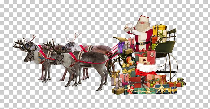 Santa Claus Village Reindeer Rudolph PNG, Clipart, Animals, Chariot, Christmas, Christmas Decoration, Christmas Ornament Free PNG Download