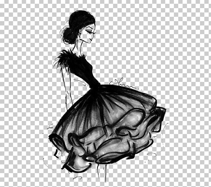 Fashion Illustration Drawing T-shirt Little Black Dress PNG, Clipart, Arm, Art, Artwork, Beauty, Black Free PNG Download