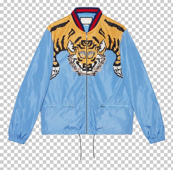 Flight Jacket Gucci Clothing Windbreaker PNG, Clipart, Blue, Cardigan, Clothing, Coat, Electric Blue Free PNG Download