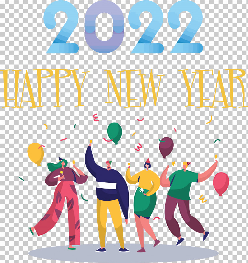 2022 New Year 2022 Happy New Year 2022 PNG, Clipart, Balloon, Birthday, Cartoon, Party Free PNG Download