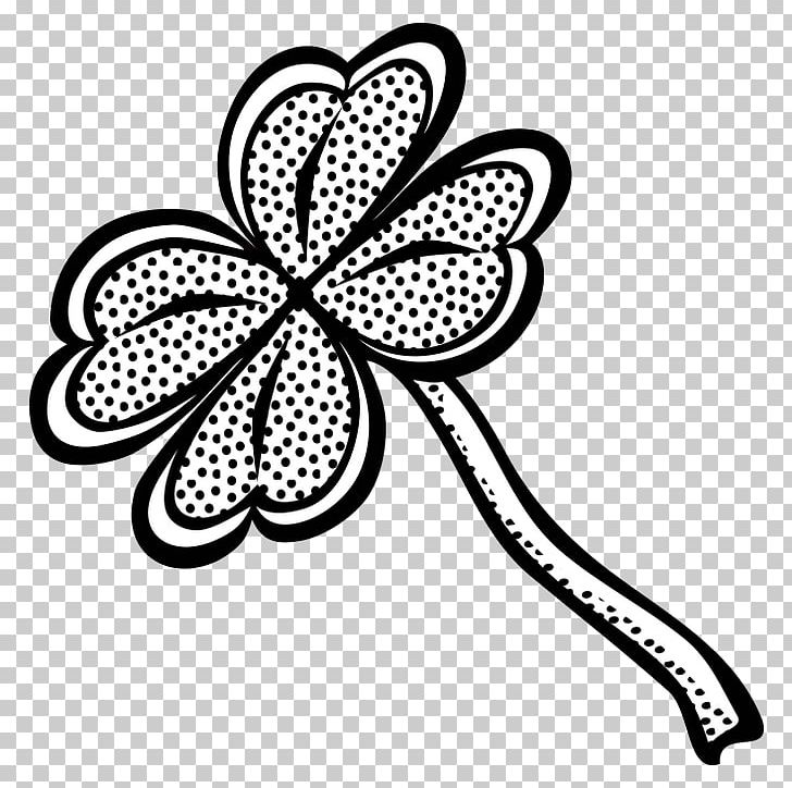 Shamrock Drawing Four-leaf Clover PNG, Clipart, Area, Black And White, Butterfly, Clover, Color Free PNG Download