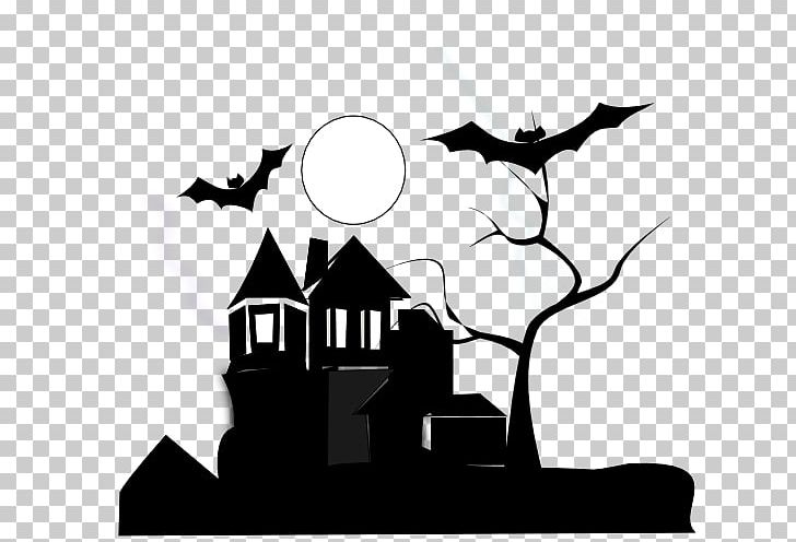 Black And White Haunted House PNG, Clipart, Black, Branch, Cartoon,  Computer Wallpaper, Desktop Wallpaper Free PNG