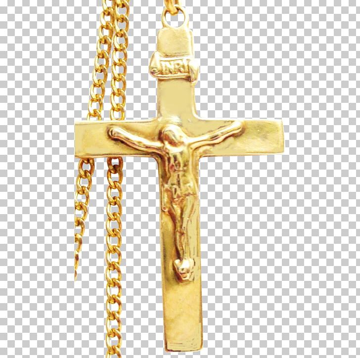 Crucifix Gold Christian Cross Cross Necklace PNG, Clipart, Brass, Chain, Charms Pendants, Christian Cross, Colored Gold Free PNG Download