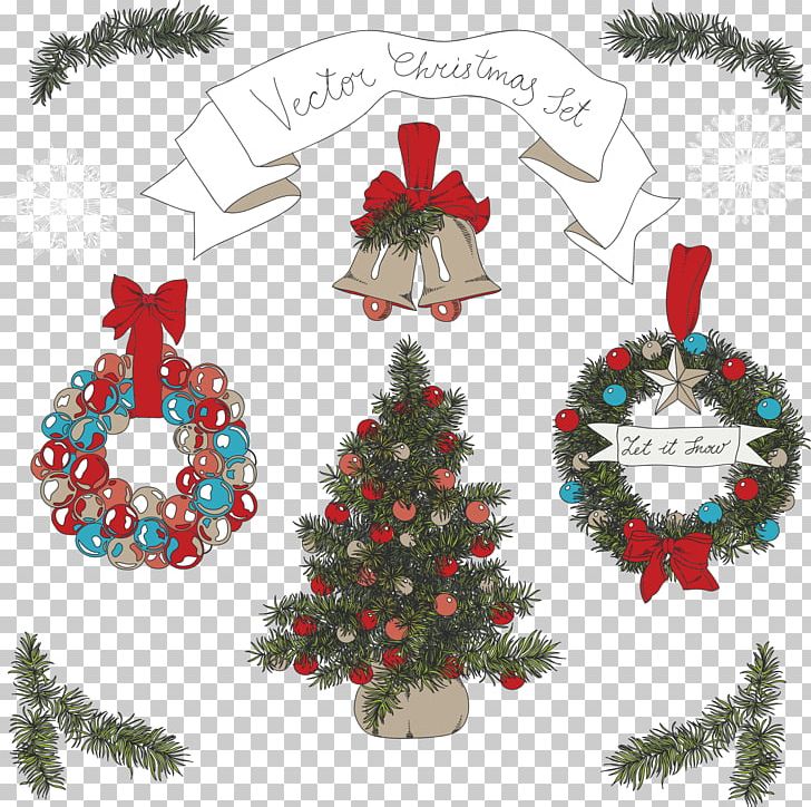 Santa Claus Christmas Tree Illustration PNG, Clipart, Bell, Bells, Christmas Card, Christmas Decoration, Christmas Frame Free PNG Download