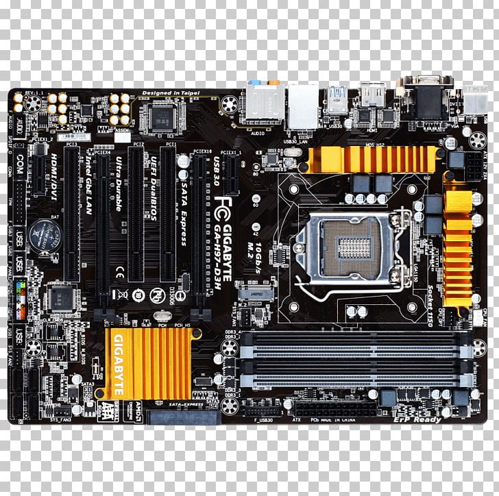 Intel Motherboard LGA 1150 GIGABYTE GA-H97-D3H ATX PNG, Clipart, 3 H, Atx, Chipset, Computer Hardware, Electronic Device Free PNG Download