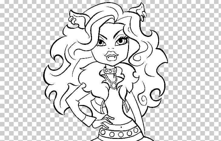 Clawdeen Wolf Colouring Pages Coloring Book Monster High Frankie Stein PNG, Clipart, Arm, Art, Artwork, Barbie, Black Free PNG Download