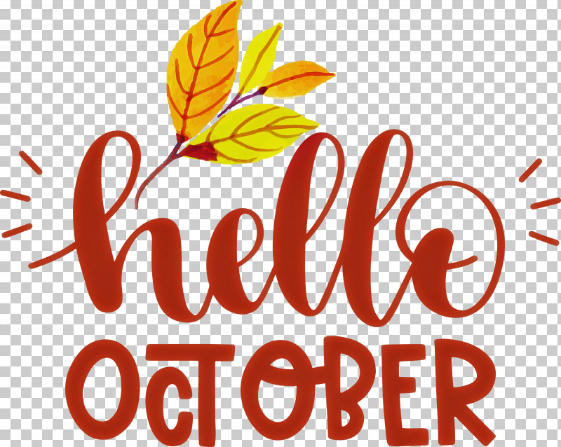 Hello October October PNG, Clipart, Commodity, Flower, Hello October, Line, Logo Free PNG Download