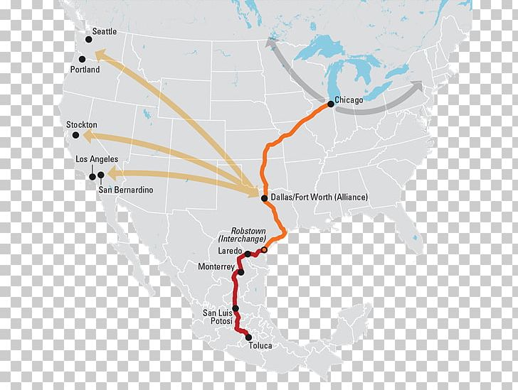 Rail Transport Map BNSF Railway Train Kansas City Southern Railway Company PNG, Clipart, Area, Bnsf Railway, Ecoregion, Force, Intermodal Freight Transport Free PNG Download