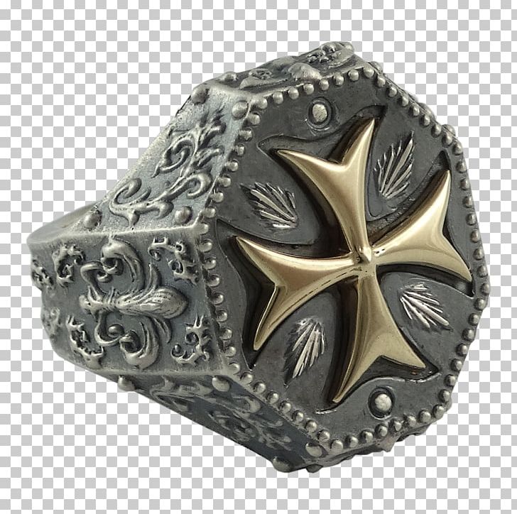 Silver Knights Templar Maltese Cross Ring PNG, Clipart, Colored Gold, Cross, Fleurdelis, Freemasonry, Gold Free PNG Download
