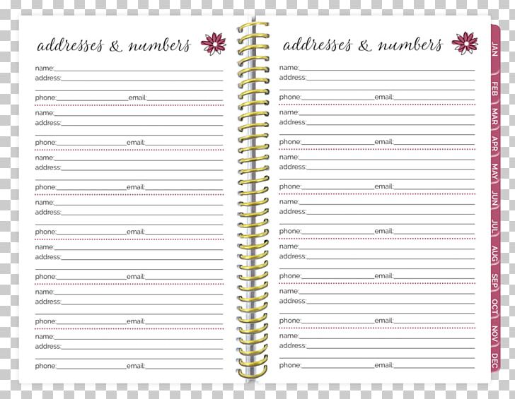 Personal Organizer Paper Diary Notebook Bloom Daily Planners PNG, Clipart, 2018, Area, Bloom Daily Planners, Calendar, Coil Binding Free PNG Download