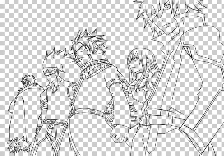 Happy Natsu Dragneel Line Art Drawing Sketch PNG, Clipart, Area, Arm, Black, Black And White, Character Free PNG Download