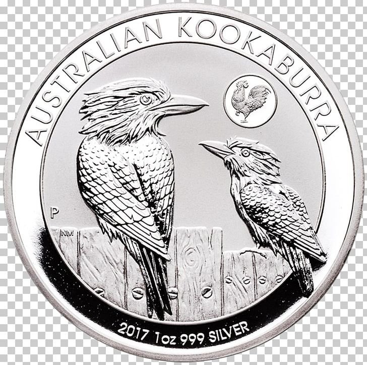Bullion Coin Perth Mint Australian Silver Kookaburra PNG, Clipart, Australian Dollar, Australian Silver Kookaburra, Beak, Bird, Black And White Free PNG Download