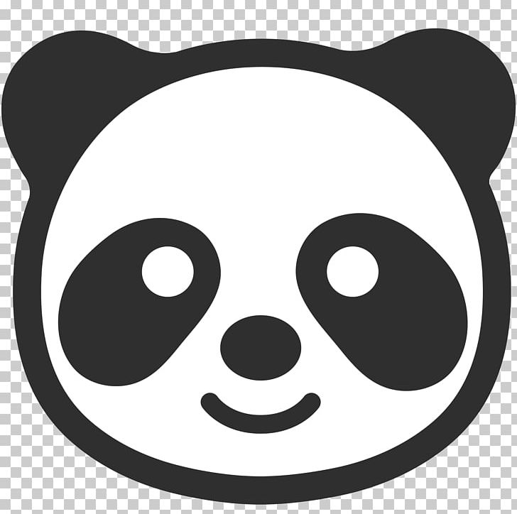 Giant Panda Emoji Android Sticker PNG, Clipart, Android, Animals, Black, Black And White, Circle Free PNG Download