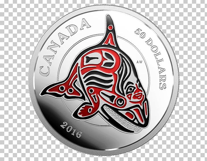 Silver Coin Haida People Royal Canadian Mint Haida Gwaii PNG, Clipart, Art, Badge, Brand, Canada, Cetacea Free PNG Download