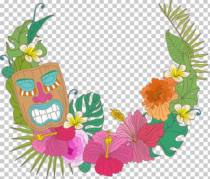Hawaiian Flowers Decorative Frame PNG, Clipart, Aloha, Art, Clip Art, Colored Flowers, Decorative Patterns Free PNG Download