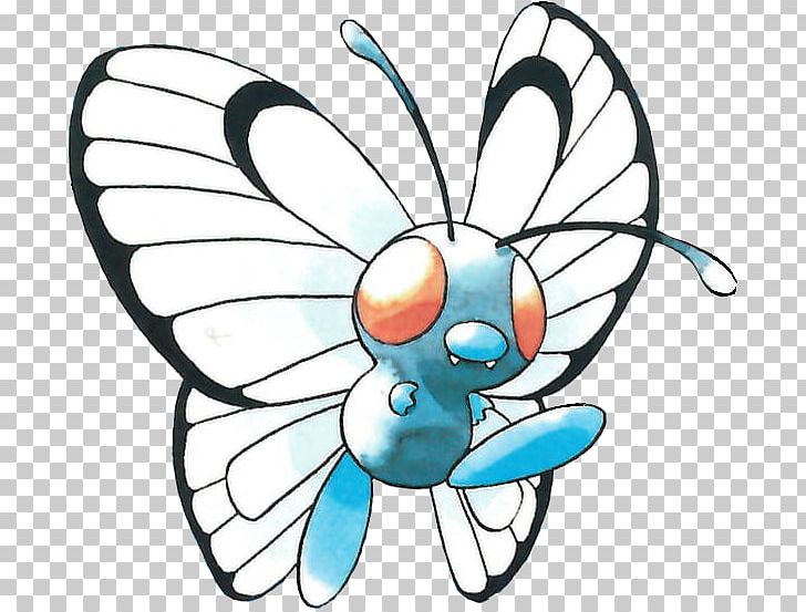 Pokémon Red And Blue Monarch Butterfly Butterfree Pikachu