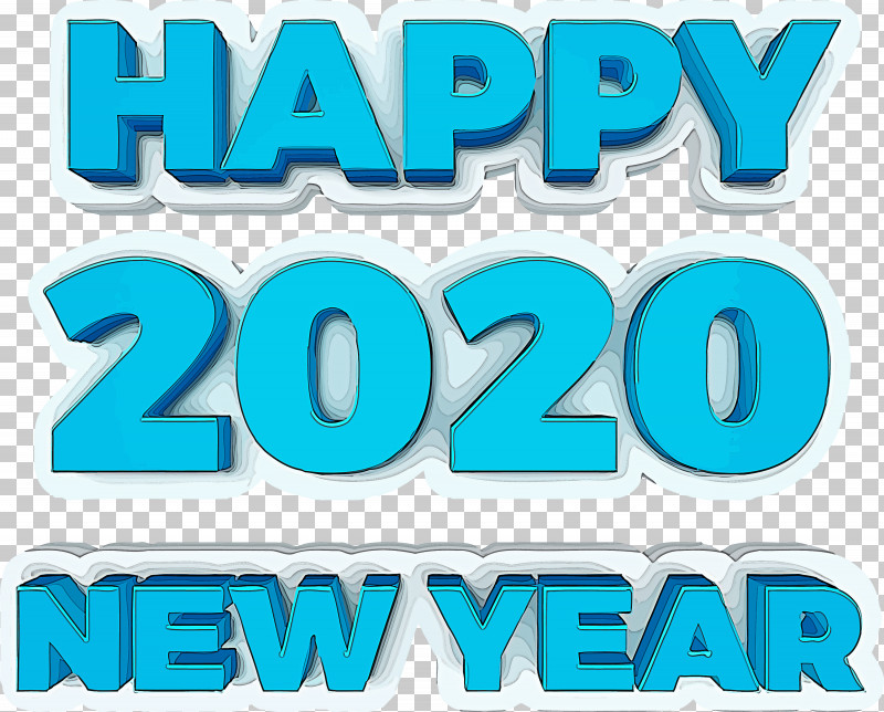 Happy New Year 2020 New Years 2020 2020 PNG, Clipart, 2020, Aqua, Azure, Electric Blue, Happy New Year 2020 Free PNG Download