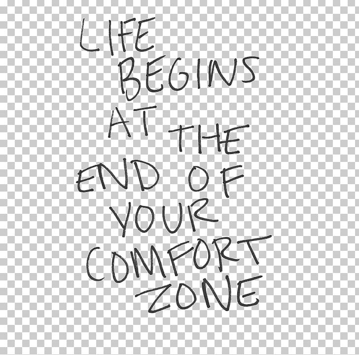 Life Begins At The End Of Your Comfort Zone. Life Begins At The End Of Your Comfort Zone. Happiness PNG, Clipart, Angle, Area, Black, Black And White, Calligraphy Free PNG Download