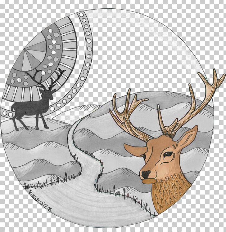 Reindeer Elk Antler Mulberry Design Art PNG, Clipart, Antler, Art, Book, Cartoon, Christmas Free PNG Download