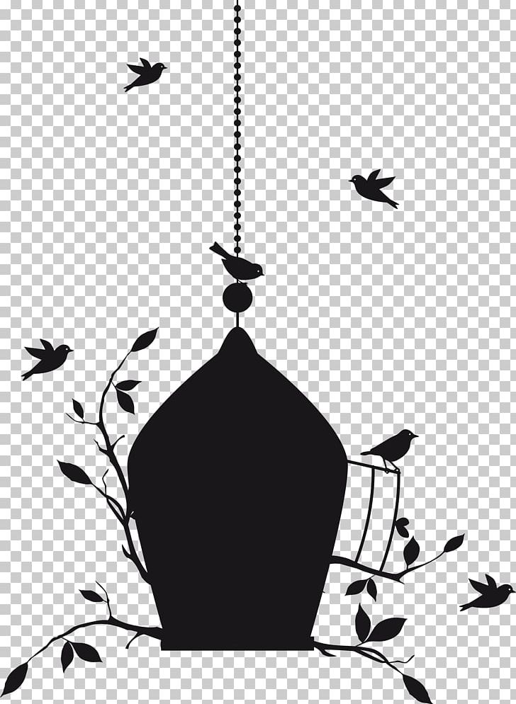 Birdcage Graphics PNG, Clipart, Animals, Bird, Birdcage, Black And White, Branch Free PNG Download