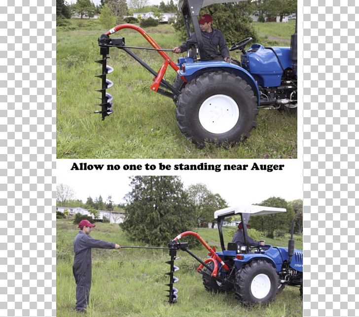 Tractor Tire Post Hole Digger Car Motor Vehicle PNG, Clipart, Agricultural Machinery, Agriculture, Augers, Automotive Exterior, Automotive Tire Free PNG Download