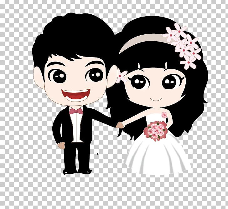 Couple Marriage Cartoon PNG, Clipart, Black Hair, Bride, Bride And Groom, Brides, Child Free PNG Download