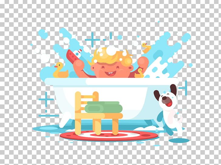Bathing Bathroom Illustration PNG, Clipart, Baby, Baby Clothes, Bathe, Bathroom, Cartoon Free PNG Download
