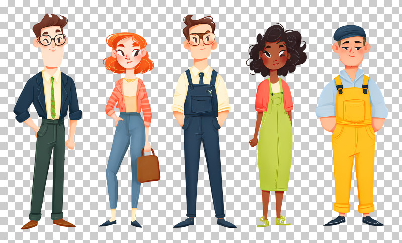 Diverse Character Team PNG