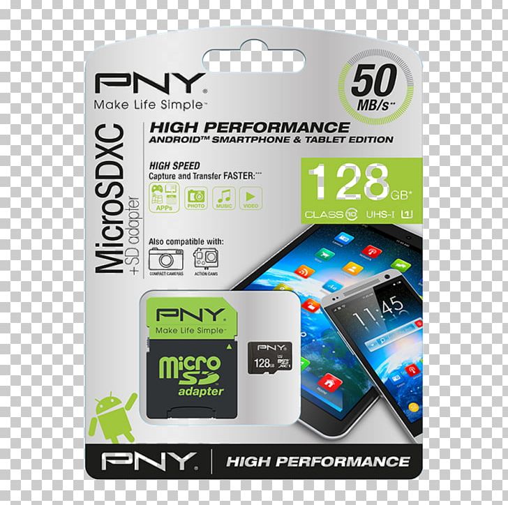 MicroSD Flash Memory Cards Secure Digital PNY Technologies SDXC PNG, Clipart, Computer Data Storage, Electronic Device, Electronics Accessory, Flash Memory, Flash Memory Cards Free PNG Download