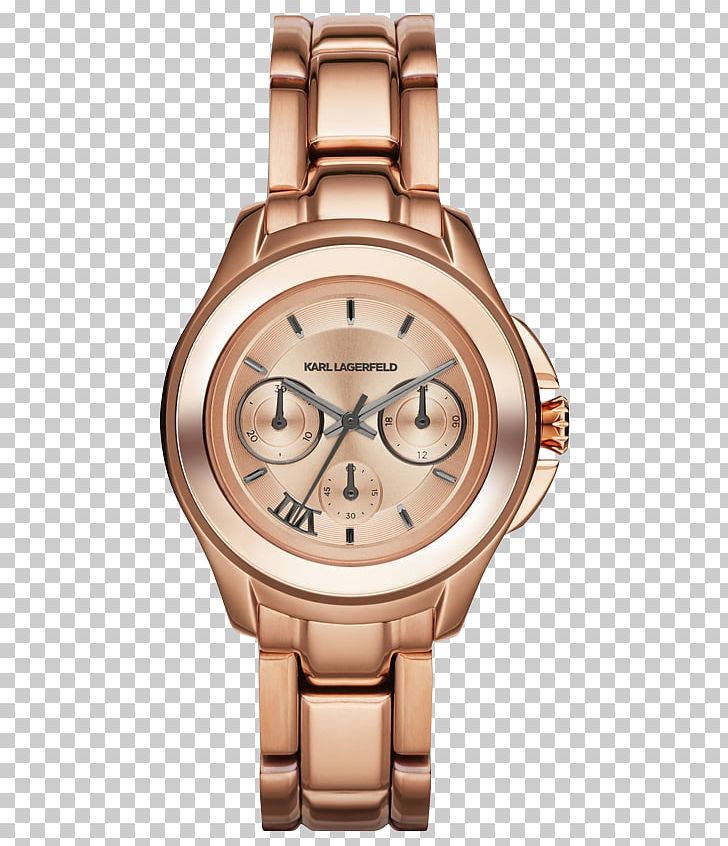 Watch Strap Bracelet ✅ Karl Lagerfeld Seven KL2408 Karl Lagerfeld Klassic Rose S/Steel Chrono PNG, Clipart, Beige, Bracelet, Brand, Brown, Chronograph Free PNG Download