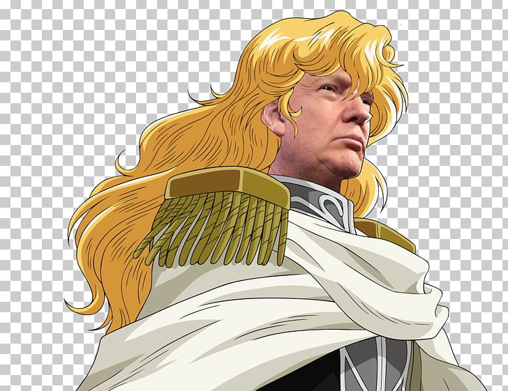 Donald Trump Legend Of The Galactic Heroes YouTube Reinhard Von Lohengramm PNG, Clipart, Brown Hair, Cartoon, Celebrities, Fictional Character, Forehead Free PNG Download