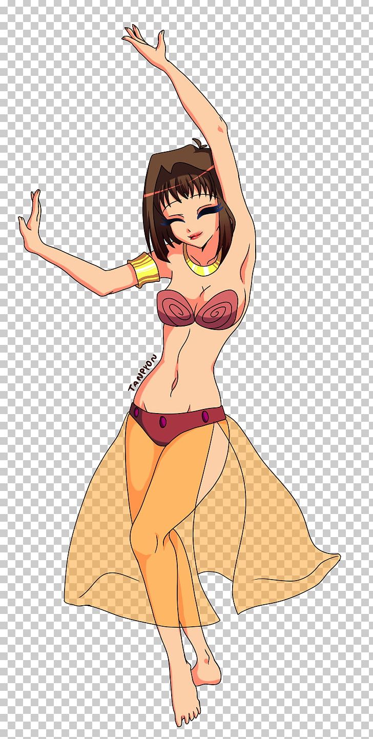 Belly Dance Art Illustration Finger PNG, Clipart, Abdomen, Anime, Arm, Brown Hair, Cartoon Free PNG Download