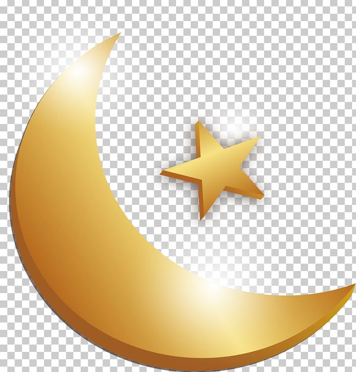Golden Moon Star PNG, Clipart, Corban, Crescent, Decorative Patterns, Designer, Eid Al Adha Free PNG Download