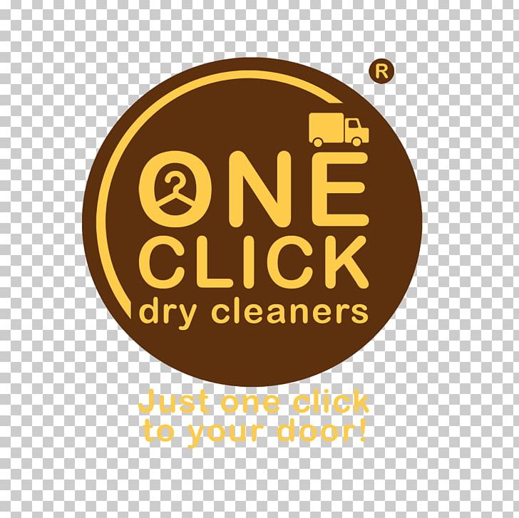 Logo One Click Dry Cleaners Brand Yellow Font PNG, Clipart, Brand, Dry Clean, Dry Cleaning, Idea, Label Free PNG Download