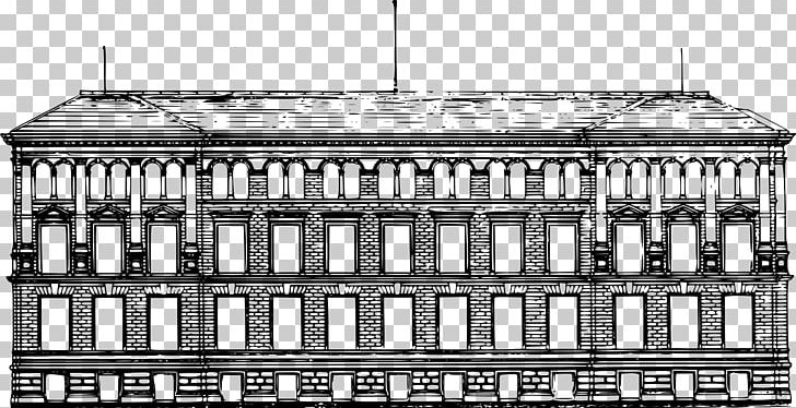 Black And White Facade Architecture Drawing PNG, Clipart, Architect, Architecture, Big House, Black And White, Building Free PNG Download