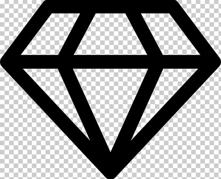 Diamond Computer Icons Gemstone Jewellery Font Awesome PNG, Clipart, Angle, Area, Birthstone, Black, Black And White Free PNG Download