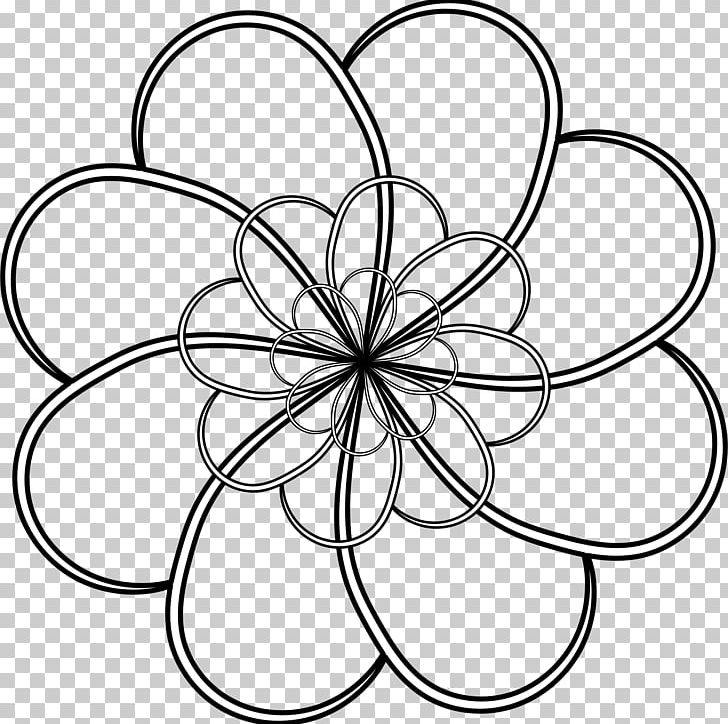 Black And White Flower PNG, Clipart, Bicycle Wheel, Black And White, Circle, Drawing, Flower Free PNG Download