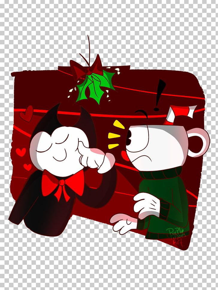 Cuphead Bendy And The Ink Machine Cartoon Video Game Kiss PNG, Clipart, Art, Bendy And The Ink Machine, Cartoon, Christmas, Christmas Decoration Free PNG Download