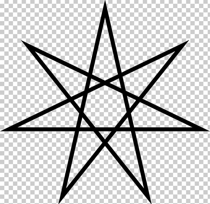 Heptagram Five-pointed Star Symbol Meaning PNG, Clipart, 5 Star, Angle, Black, Black And White, Circle Free PNG Download