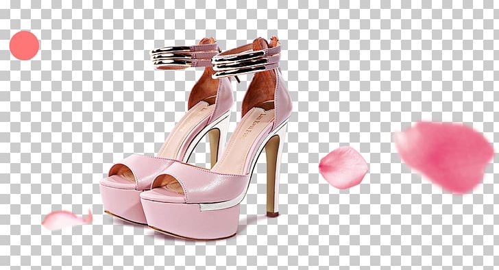 High-heeled Footwear Pink Sandal Shoe PNG, Clipart, Accessories, Designer, Fashion, Flower Petals, Footwear Free PNG Download