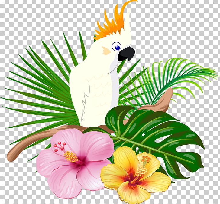 Parrot Bird Floral Design PNG, Clipart, Adobe Illustrator, Animals, Art, Bac, Black White Free PNG Download